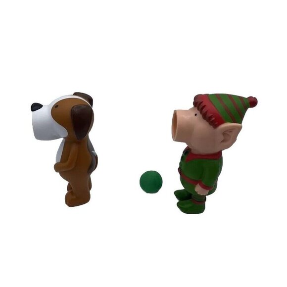 Hog Wild Christmas Elf And Dog Doggy Popper With 1 Ball Toy Soft Air Power Play - Picture 4 of 12